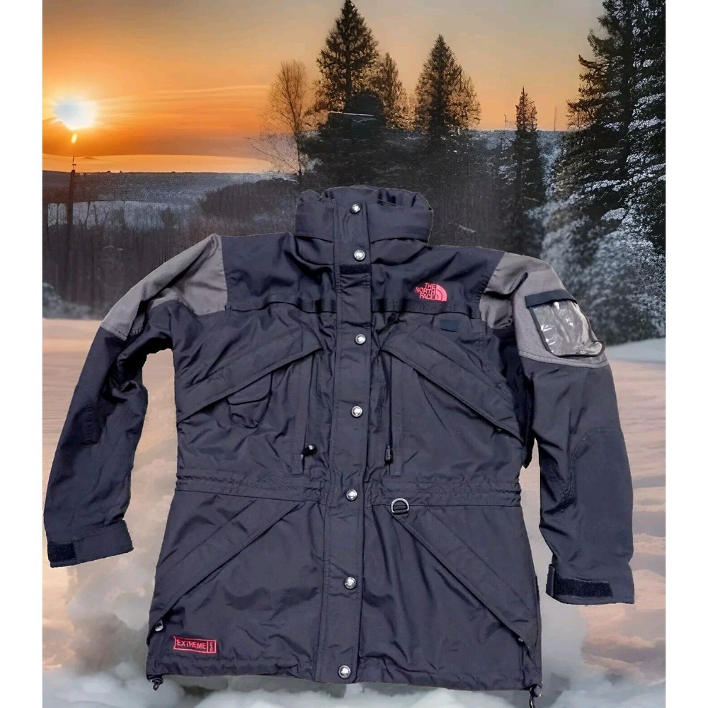 The‎ North Face Extreme Ski Jacket Womens 10 Black Excellent Vintage Parka Coat